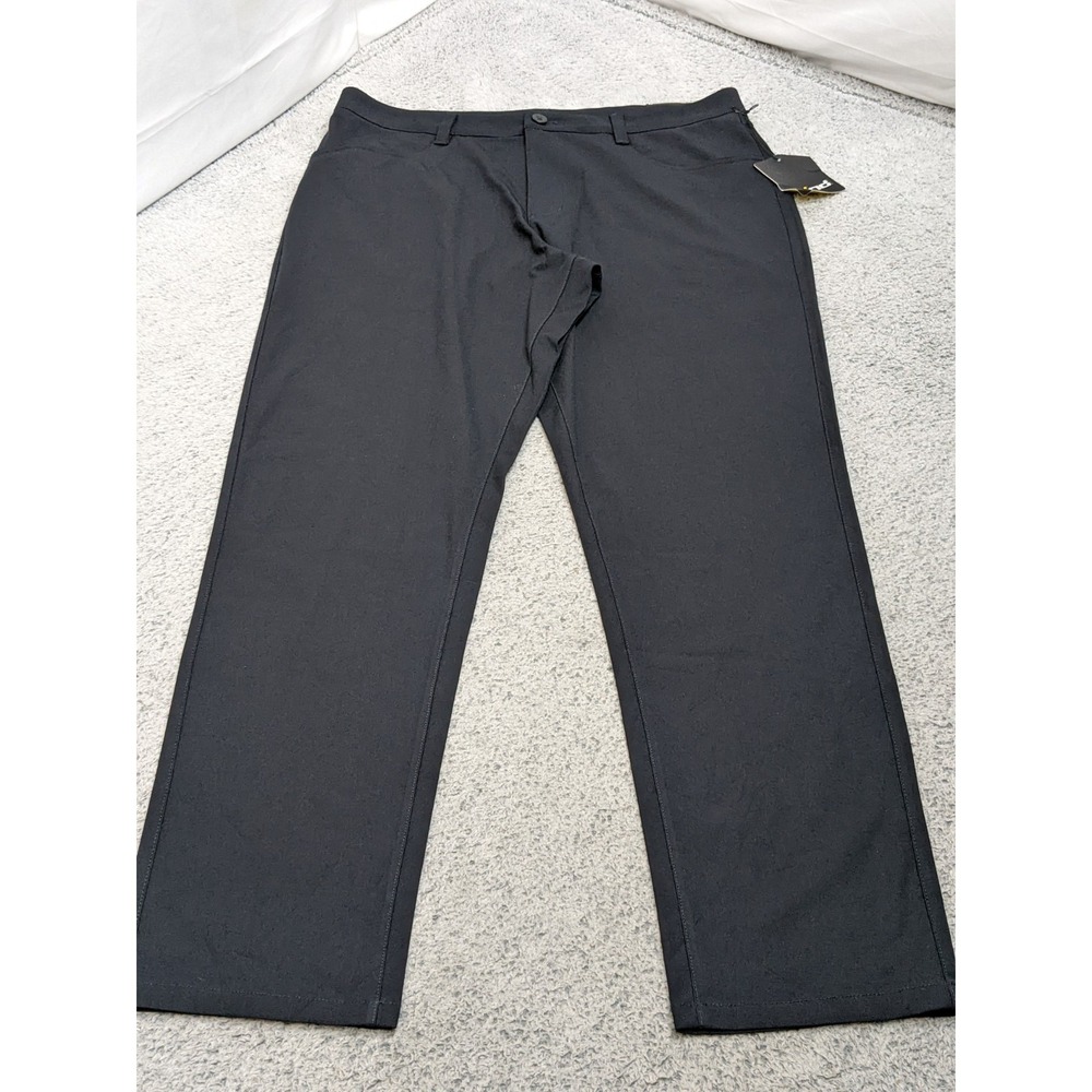 Hind Tricot Prime Time Black Performance Pants Men 34x30 Stretch Golf Travel NWT